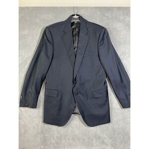 Peter‎ Miller Blazer Sports Coat Jacket 100% Wool Navy Single Breasted Size 46T